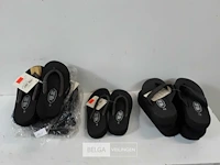 8 x teenslippers zwart mix 39-40
