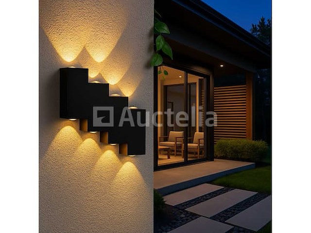 8 x tweerichtings-led wandlampen – 8w – 3500k – model sw 45-4 - afbeelding 2 van  3