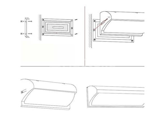 8 x tweeweg led-wandlampen – 3500k – 12w – model saw 05 - afbeelding 1 van  4