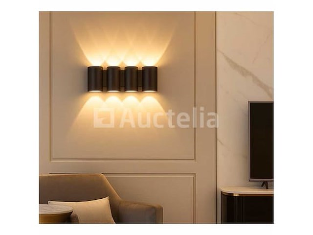 8 x tweeweg led-wandlampen – 8w – 3500k – model sw 47-4 - afbeelding 2 van  4