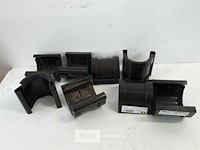 8 x verbindingstuk 80 mm bruin pvc regenafvoer - afbeelding 1 van  3