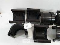 8 x verbindingstuk 80 mm bruin pvc regenafvoer - afbeelding 3 van  3