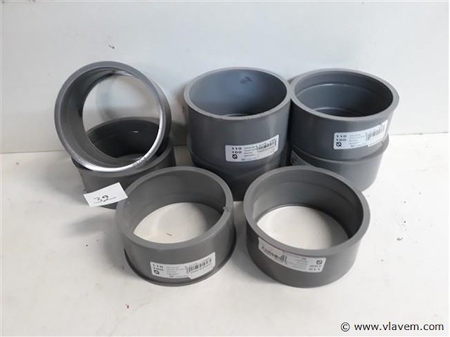 8 x verloop 110-100 pvc lijmverbinding - afbeelding 1 van  2