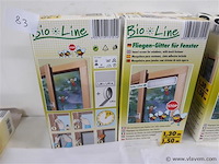 8 x vliegendraad 4x zwart 4x wit 1,3x1,5 m - afbeelding 2 van  2