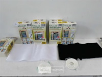 8 x vliegendraad 4x zwart 4x wit 1,3x1,5 m - afbeelding 1 van  3
