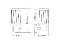 8 x wakiki 50 buiten lamp zwart - afbeelding 4 van  10