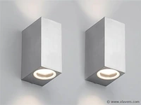 8 x wallight rvs 2.0 buitenarmatuur