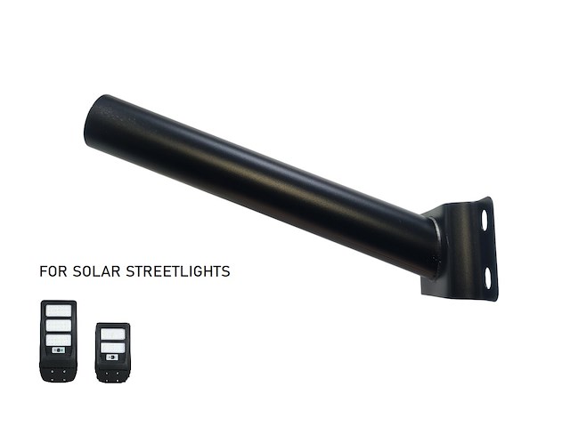 8 x wandbeugel voor solar straatverlichting 30cm zand zwart - afbeelding 1 van  3