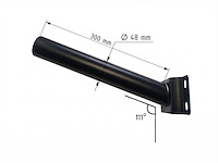 8 x wandbeugel voor solar straatverlichting 30cm zand zwart - afbeelding 2 van  3