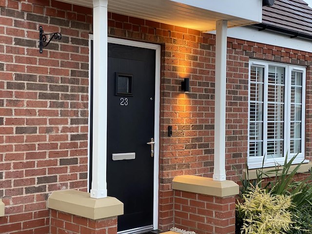 8 x wandlamp cilinder gu10 duo fitting zand zwart waterdicht - afbeelding 2 van  4