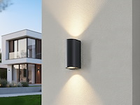 8 x wandlamp halfrond gu10 duo fitting zwart waterdicht - afbeelding 4 van  8