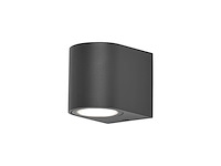 8 x wandlamp modern halfrond gu10 fitting zand zwart waterdicht - afbeelding 4 van  5