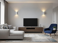 8 x wandlamp rechthoekig gu10 duo fitting wit waterdicht - afbeelding 2 van  9