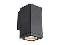8 x wandlamp rechthoekig gu10 fitting zand zwart waterdicht - afbeelding 1 van  6