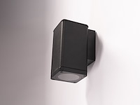 8 x wandlamp rechthoekig gu10 fitting zand zwart waterdicht - afbeelding 3 van  6