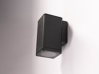 8 x wandlamp rechthoekig gu10 fitting zand zwart waterdicht - afbeelding 3 van  6