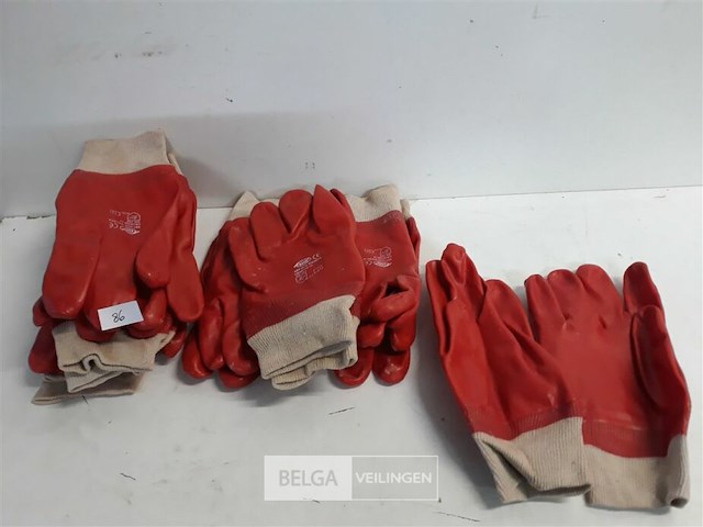 8 x werkhandschoenen polyvinyl maat 10 - afbeelding 1 van  3