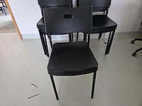 8 zwarte kunststof stoelen ikea - afbeelding 5 van  5