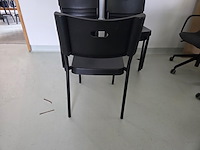8 zwarte kunststof stoelen ikea - afbeelding 1 van  5