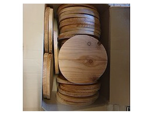 80 houten schijven 26,5cm - afbeelding 1 van  2
