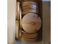 80 houten schijven 26,5cm