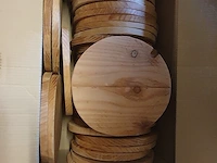 80 houten schijven 26,5cm - afbeelding 2 van  2