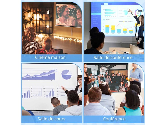 80 inch 16:9 4k hd tv en home cinema projectiescherm - afbeelding 5 van  5