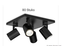 80 stuks plafondlamp kona zwart - afbeelding 1 van  2