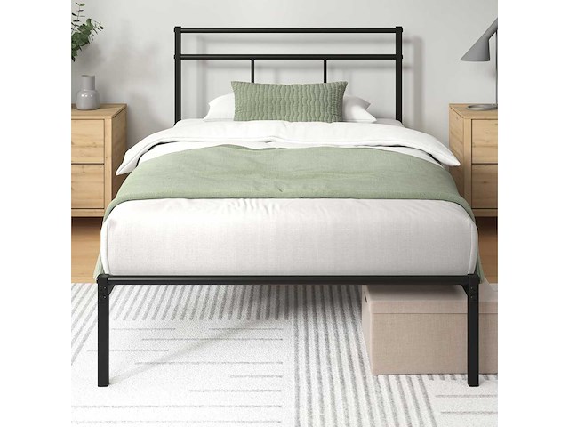 80 x 190 bed - duurzame metalen basis met hoofd - afbeelding 1 van  4