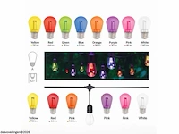 80 x st45 filament shockproof led lampen – 5 kleuren – e27 - afbeelding 2 van  5