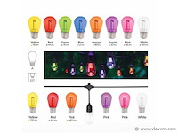 80 x st45 filament shockproof led lampen – 5 kleuren – e27 - afbeelding 1 van  4