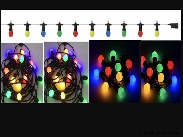 80 x st45 filament shockproof led lampen – 5 kleuren – e27 - afbeelding 3 van  4