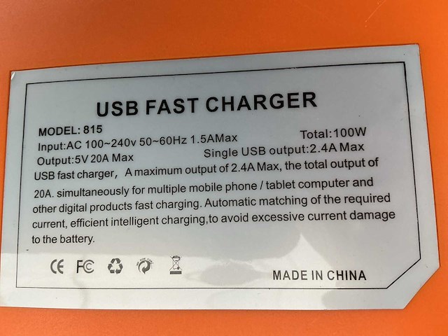 815 usb fast chargeren 15 poorten - afbeelding 3 van  3
