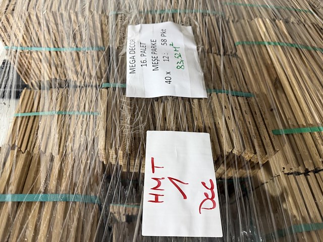 83,52 m2 eiken massief parket 40x12cm - afbeelding 5 van  5