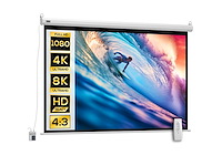 84 inch videoprojectiescherm, 4:3 4k hd gemotoriseerd en elektrisch projectiescherm - afbeelding 2 van  9