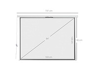 84 inch videoprojectiescherm, 4:3 4k hd gemotoriseerd en elektrisch projectiescherm - afbeelding 4 van  9