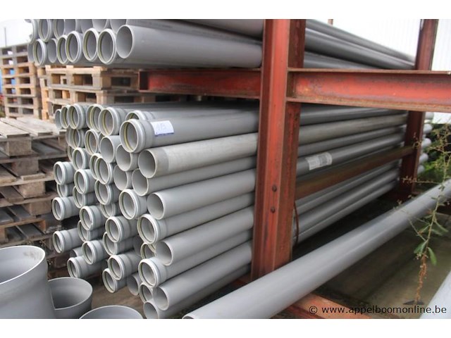85 pvc buizen , diameter 125mm, wanddikte 3.7mm, lengte 5m - afbeelding 1 van  3