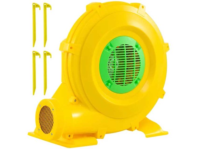 850w lichtgewicht professionele luchtblower met ergonomisch handvat en vaste pinnen – geel - afbeelding 2 van  3