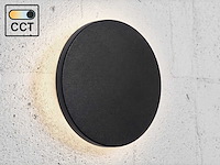 8.5w led wandlamp rond 3in 1 kleur cct zand zwart(2x)