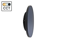 8.5w led wandlamp rond 3in 1 kleur cct zand zwart(2x) - afbeelding 2 van  8