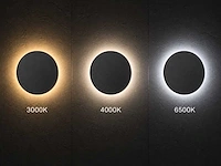 8.5w led wandlamp rond design 3in1 kleur cct zand zwart(4x) - afbeelding 8 van  8