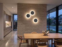 8.5w led wandlamp rond design zand zwart warm wit(12x) - afbeelding 4 van  8