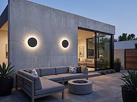 8.5w led wandlamp rond design zand zwart warm wit(20x) - afbeelding 6 van  8