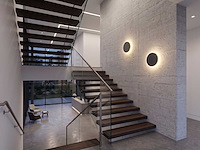 8.5w led wandlamp rond design zand zwart warm wit(2x) - afbeelding 3 van  8