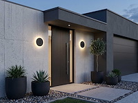 8.5w led wandlamp rond design zand zwart warm wit(2x) - afbeelding 6 van  8