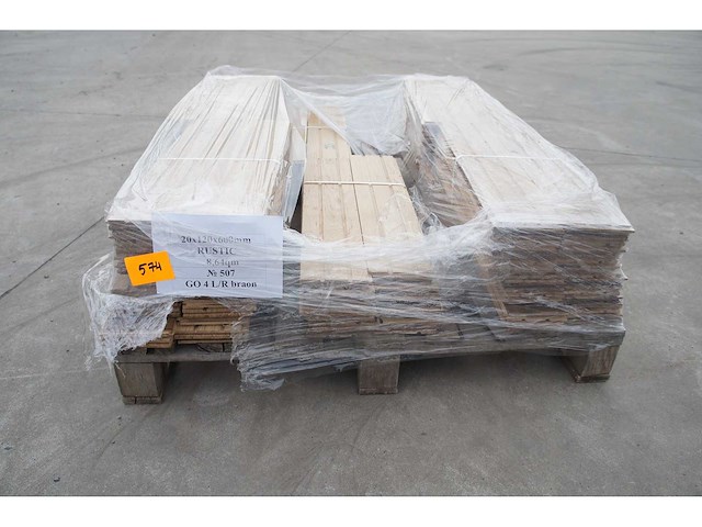 8,64 m² massief eiken visgraat 20mm clay oil - afbeelding 3 van  4