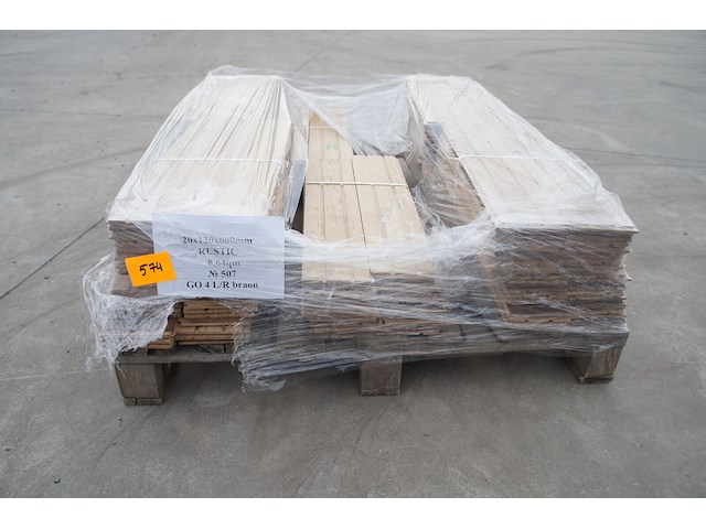 8,64 m² massief eiken visgraat 20mm clay oil - afbeelding 4 van  6