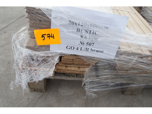 8,64 m² massief eiken visgraat 20mm clay oil - afbeelding 5 van  6