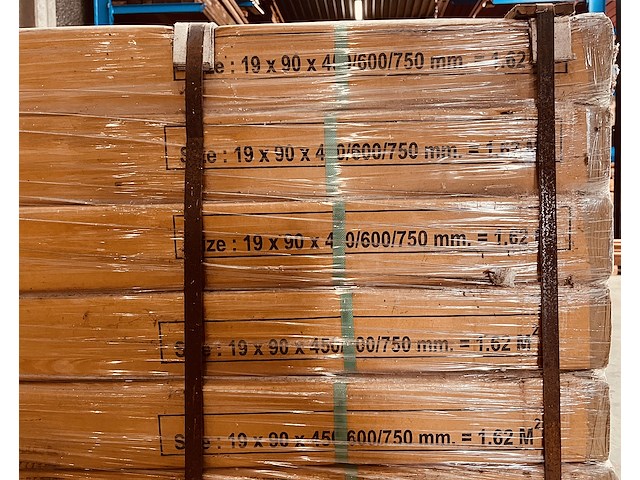 87,48m² teak parket 4 zijden tand en groef lengte 450/600/750mm - afbeelding 3 van  5