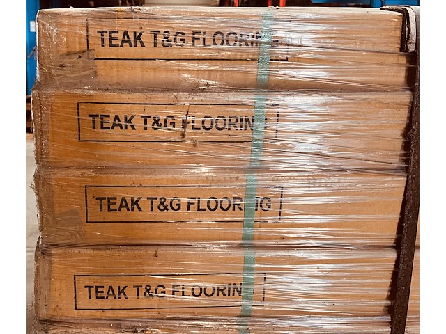 87,48m² teak parket 4 zijden tand en groef lengte 450/600/750mm - afbeelding 4 van  5